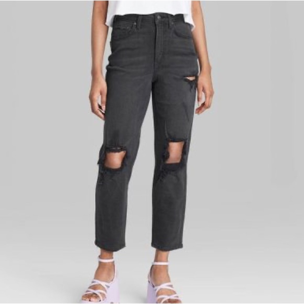 Wild Fable Black High Rise Mom Jean